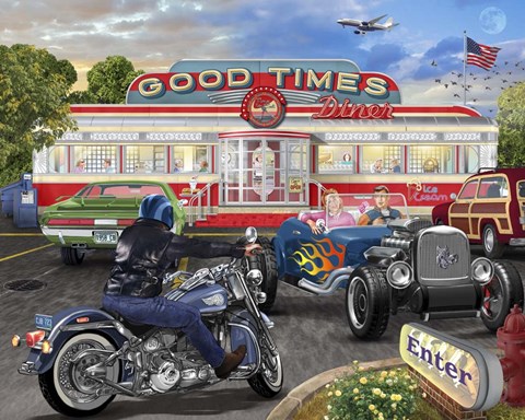 Framed Good Times Diner Print