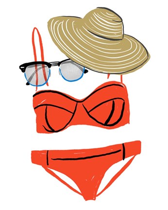 Framed Soak up the Sun V Print