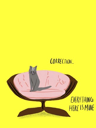 Framed Mod Cats V Print