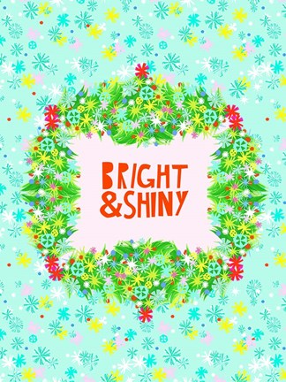 Framed Merry &amp; Bright V Print