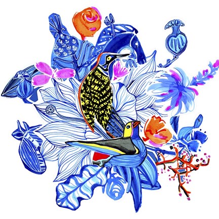 Framed Menagerie I Print