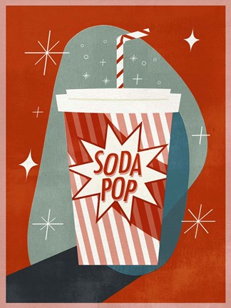 Framed Retro Refreshments II Print