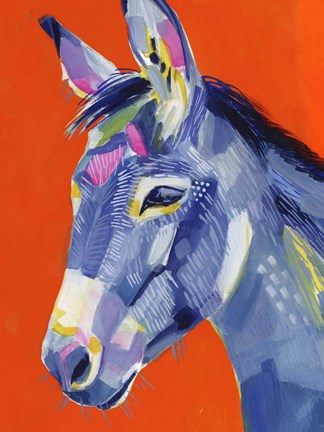 Framed Animal Party I Print