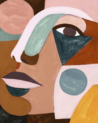 Framed Geo Face IV Print