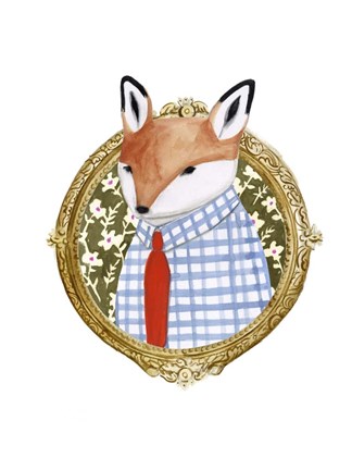 Framed Spiffy Animals II Print