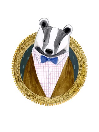 Framed Spiffy Animals III Print