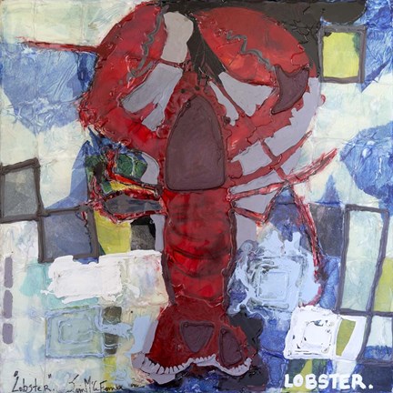 Framed Brilliant Maine Lobster I Print