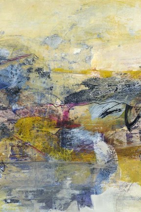 Framed Textured Triptych II Print