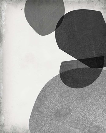 Framed Grey Shapes IV Print