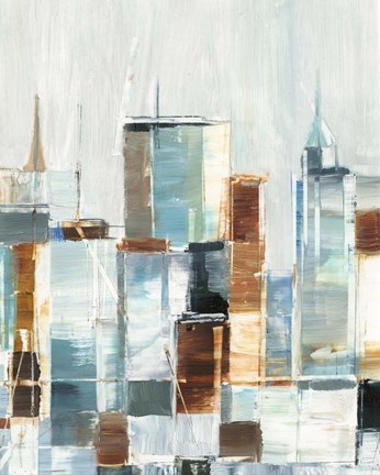 Framed City Colors I Print