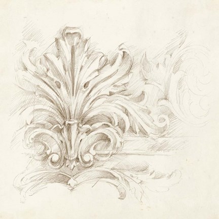 Framed Architectural Accent IV Print