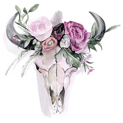 Framed Bohemian Horns II Print