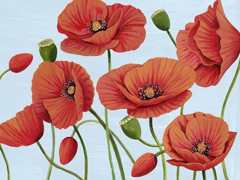 Framed Poppy Topple III Print