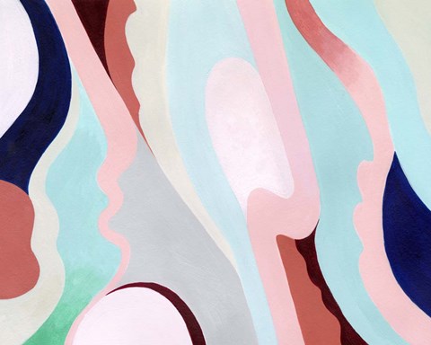 Framed Pastel Highlands V Print