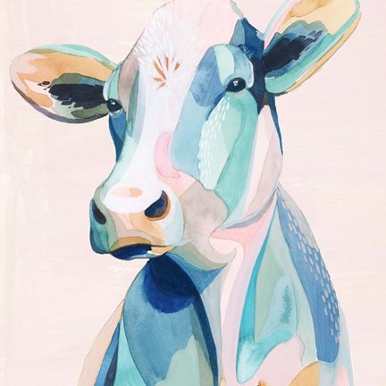 Framed Pastel Pasture II Print