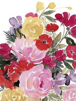 Framed Rainy Day Bouquet I Print