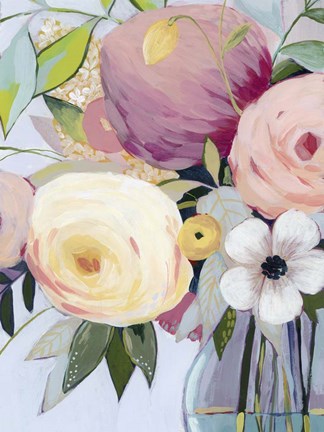 Framed Georgia Bouquet I Print