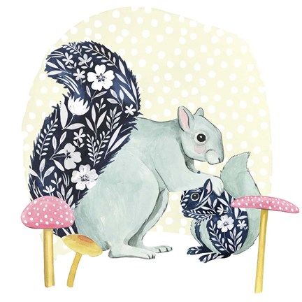 Framed Flower Children III Print