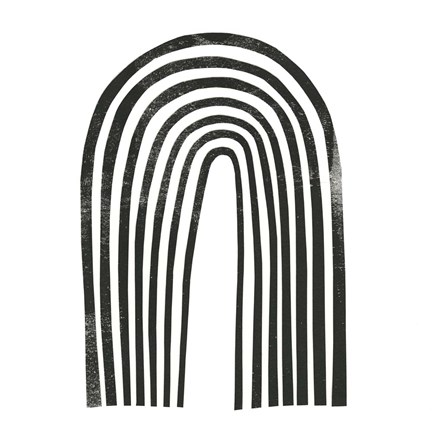 Framed Arcobaleno Nero III Print