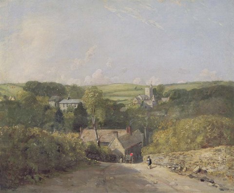 Framed View of Osmington Village with the Church and Vicarage Print