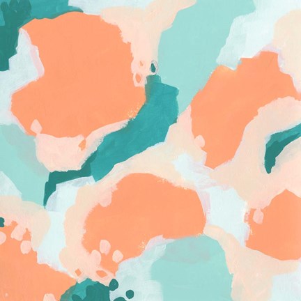 Framed Peach Fizz I Print