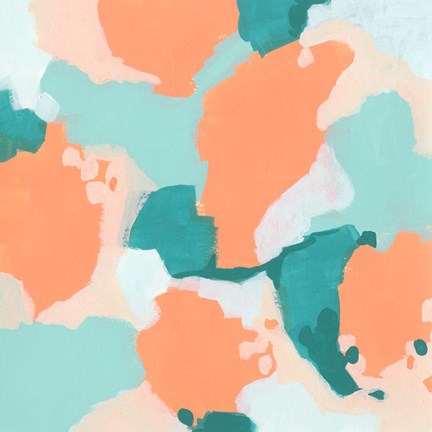 Framed Peach Fizz II Print