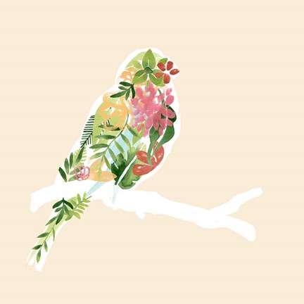 Framed Foliage &amp; Feathers II Print