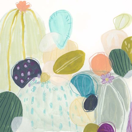 Framed Candy Cactus II Print