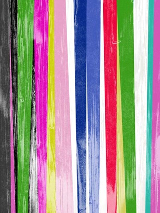 Framed Vertical Bands II Print