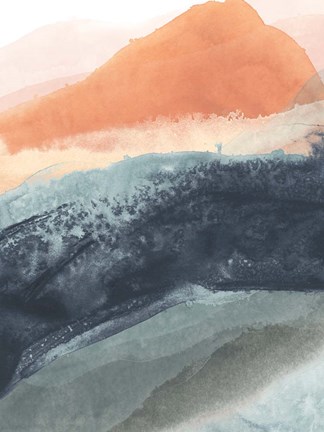 Framed Soft Waves I Print