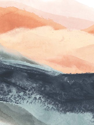 Framed Soft Waves II Print