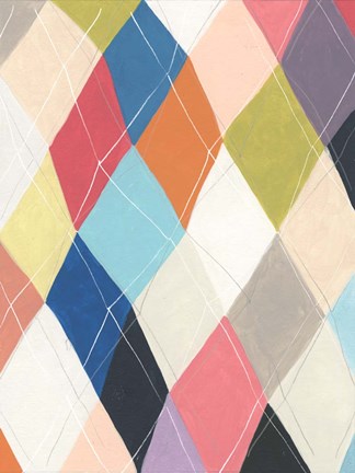 Framed Harlequin Hopscotch II Print