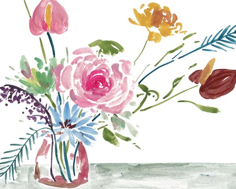 Framed Celebration Bouquet I Print