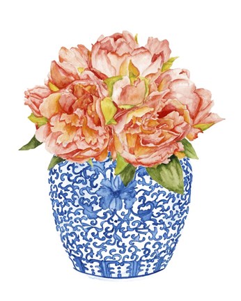 Framed Sweet Peonies I Print