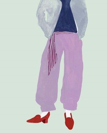 Framed Standing Figure I Print