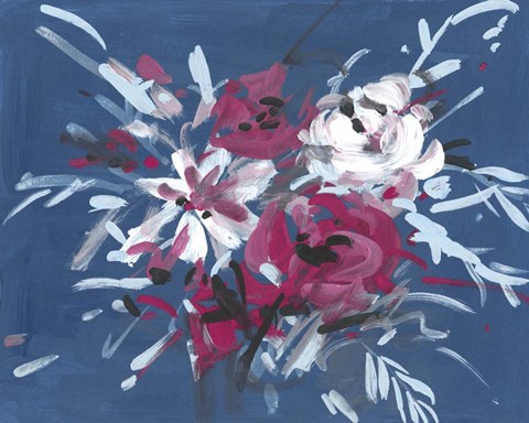 Framed Blooming Night II Print