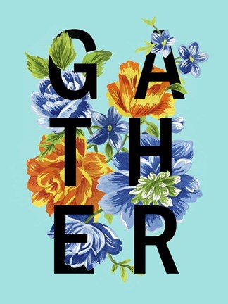 Framed Floral Quote II Print