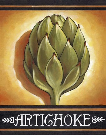 Framed Market Sign Artichoke Print