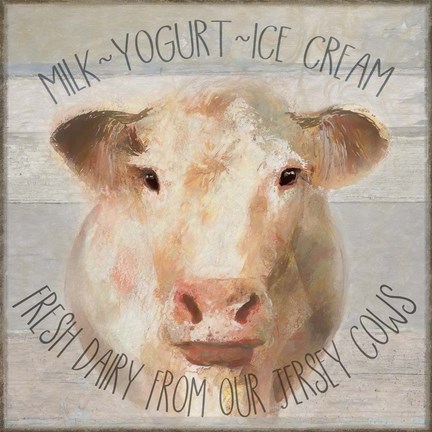 Framed Dairy Farm Cow Print