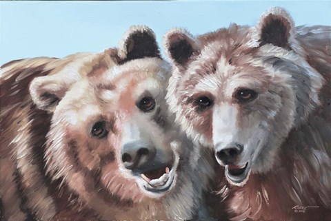 Framed Brown Bears Print