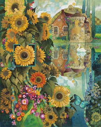 Framed Lively View in Kent Print