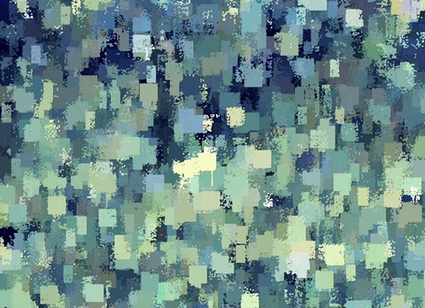 Framed Blue Green Blues Print