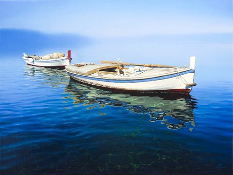 Framed Mist Over The Sea Print