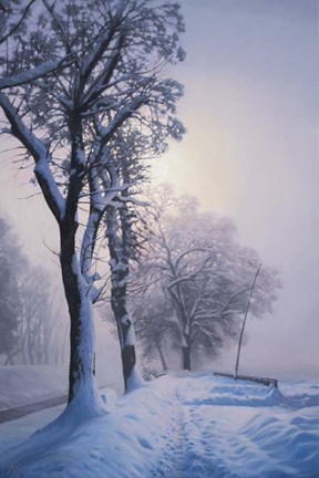 Framed Winter Walk Print