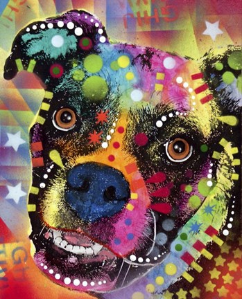 Framed Boxer Cubism 2 Print