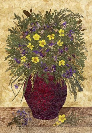 Framed Bouquet In Vase 6 Print