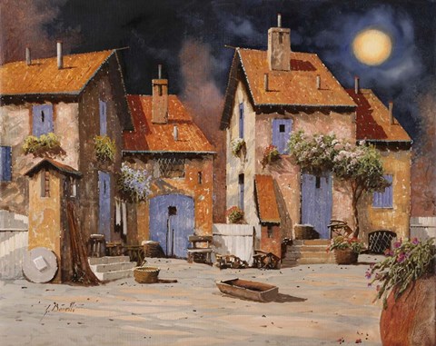 Framed La Luna Gialla Print