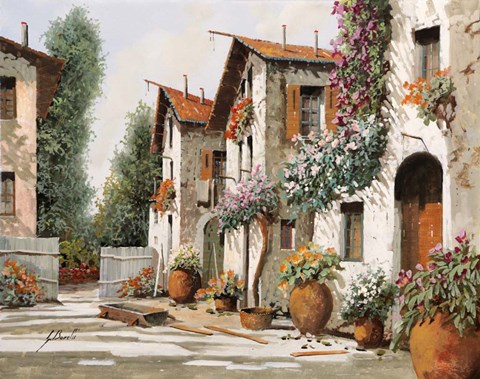 Framed Piazza Verde Print