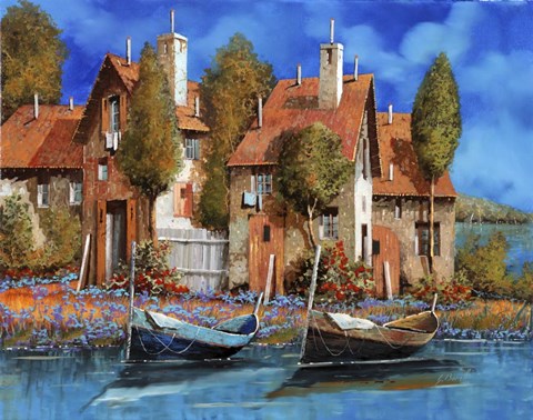 Framed Azzurro Print