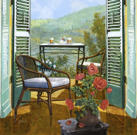 Framed Un Vaso Di Rose Print